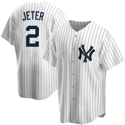 Derek Jeter Youth New York Yankees White Replica Home Jersey