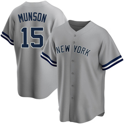 Thurman Munson No Name Jersey - Number Only Replica Road Jersey